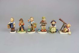 Sechs Hummel Figuren div. Berufe