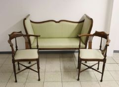 Sitzgruppenensemble, England, um 1900