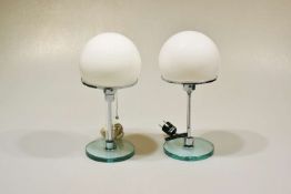 Wilhelm  Wagenfeld (1900-1990) nach, Paar Tischleuchten 