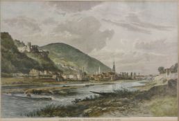Heidelberg im Jubiläumsjahr, kolorierter Kupferstich