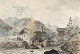 Johann Jakob Dorner D. J. (1775 - München - 1852) – „Die Pfannenschmiede bei Fischbachau“