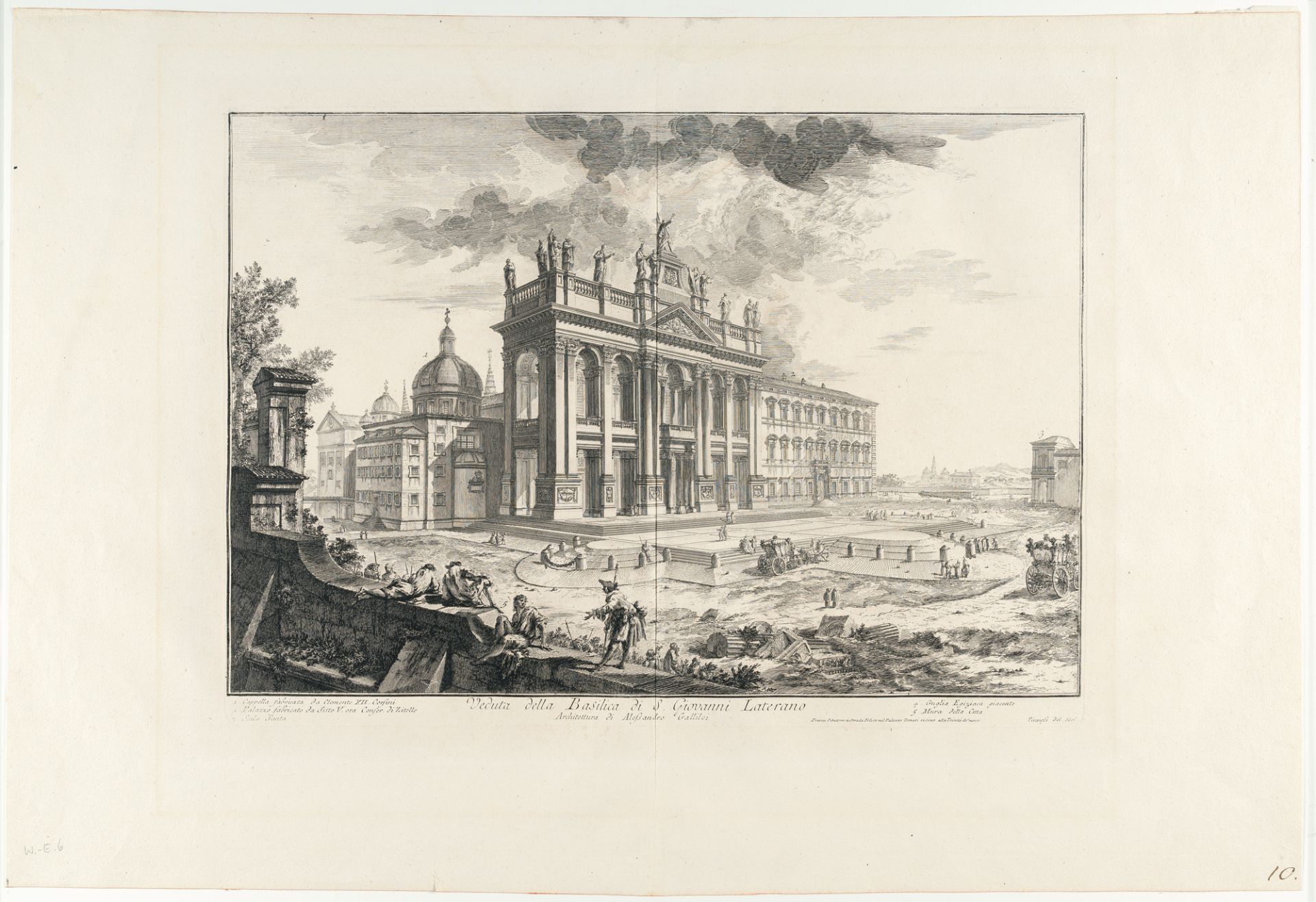 Giovanni Battista Piranesi (1720 Venedig - Rom 1778) – Veduta della Basilica di S. Giovanni Laterano - Bild 2 aus 3