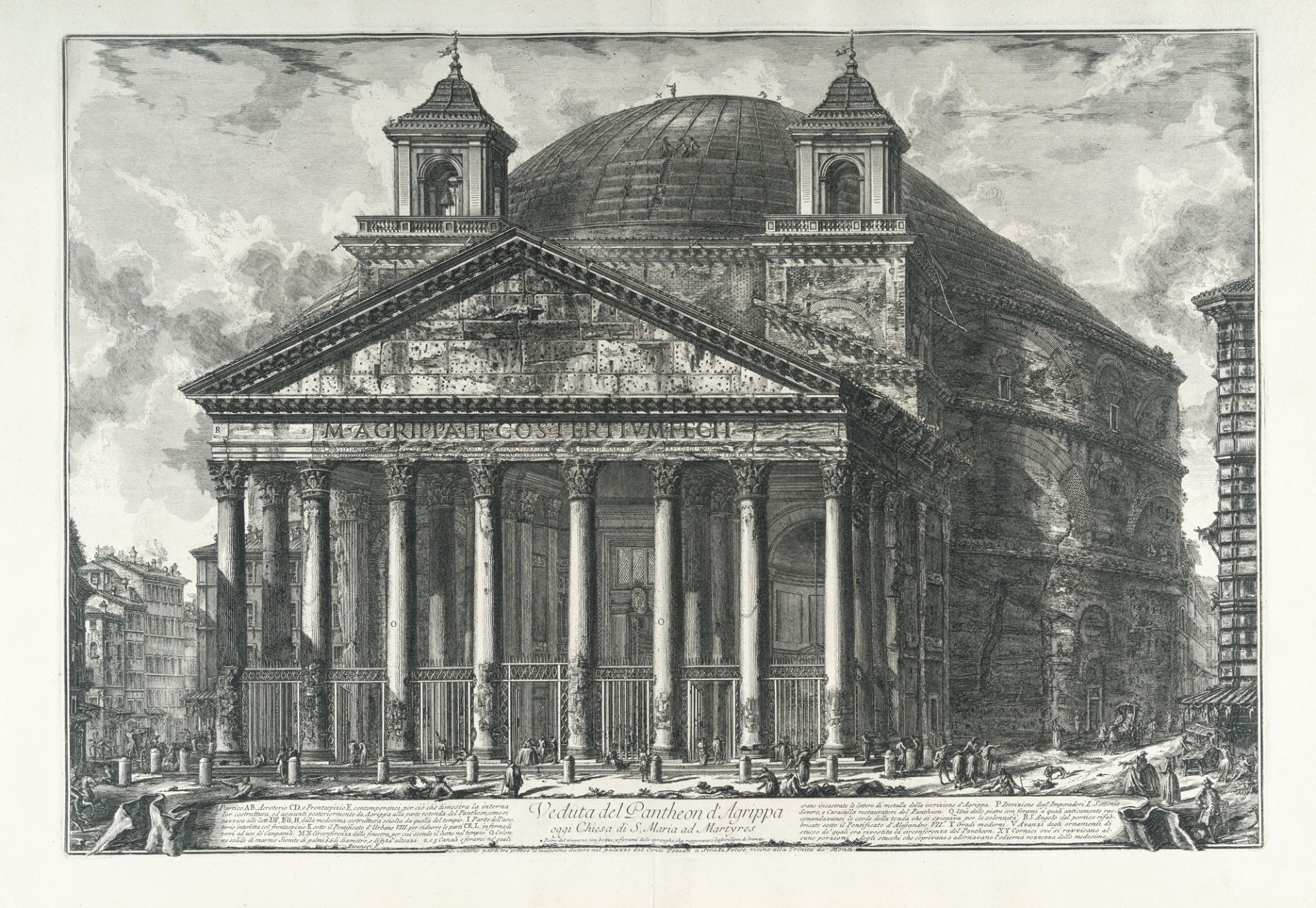 Giovanni Battista Piranesi (1720 Venedig - Rom 1778) – Veduta del Pantheon d'Agrippa (...)
