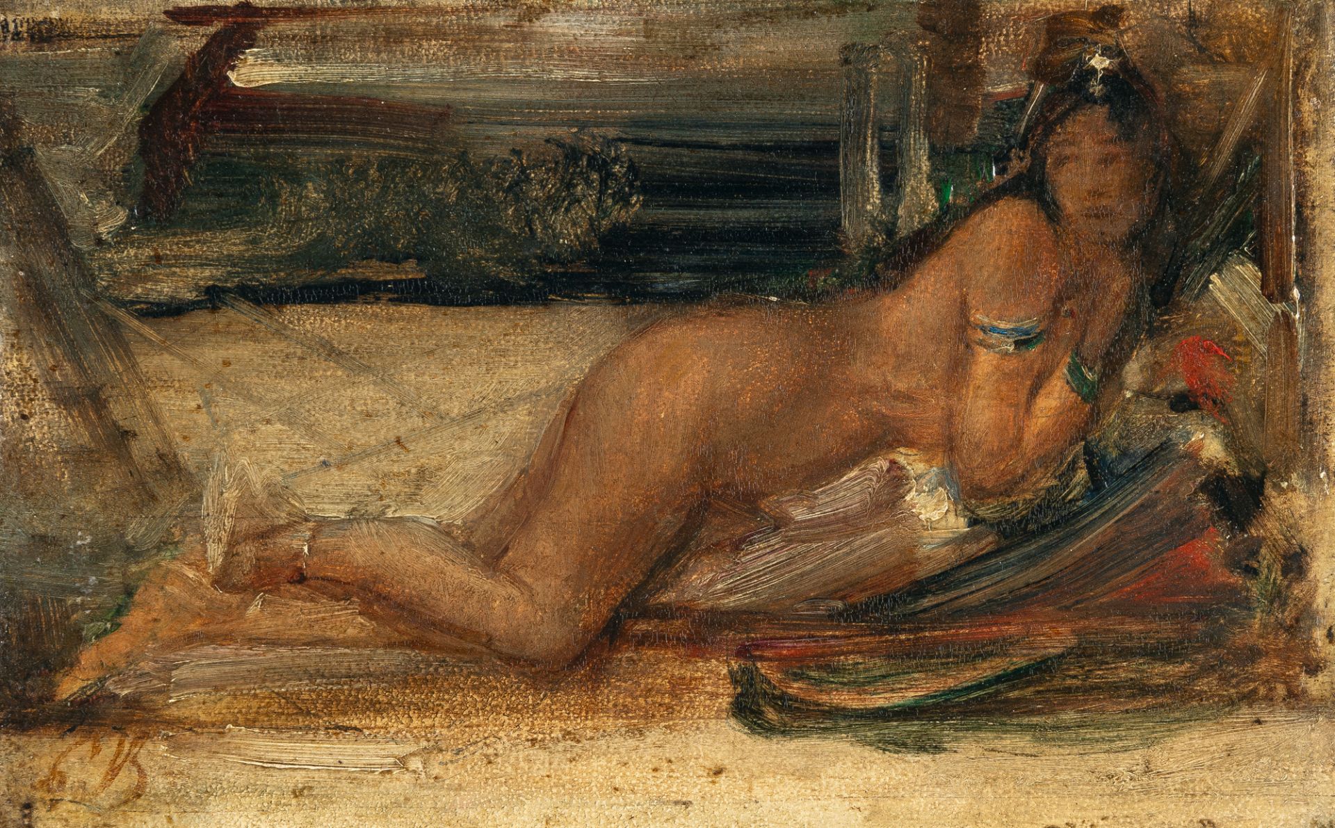 Paul Jacques Aimé Baudry (1828 La Roche-sur-Yon – Paris 1886) – Lagernde Orientalin