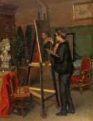 Jacob Madiol (1871 – Brüssel – 1950) – Junger Künstler an der Staffelei