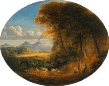 Johann Nepomuk Schödlberger (Zugeschrieben) (1779 - Wien - 1853) – Italienische Landschaft mit Hirte