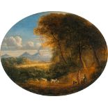 Johann Nepomuk Schödlberger (Zugeschrieben) (1779 - Wien - 1853) – Italienische Landschaft mit Hirte