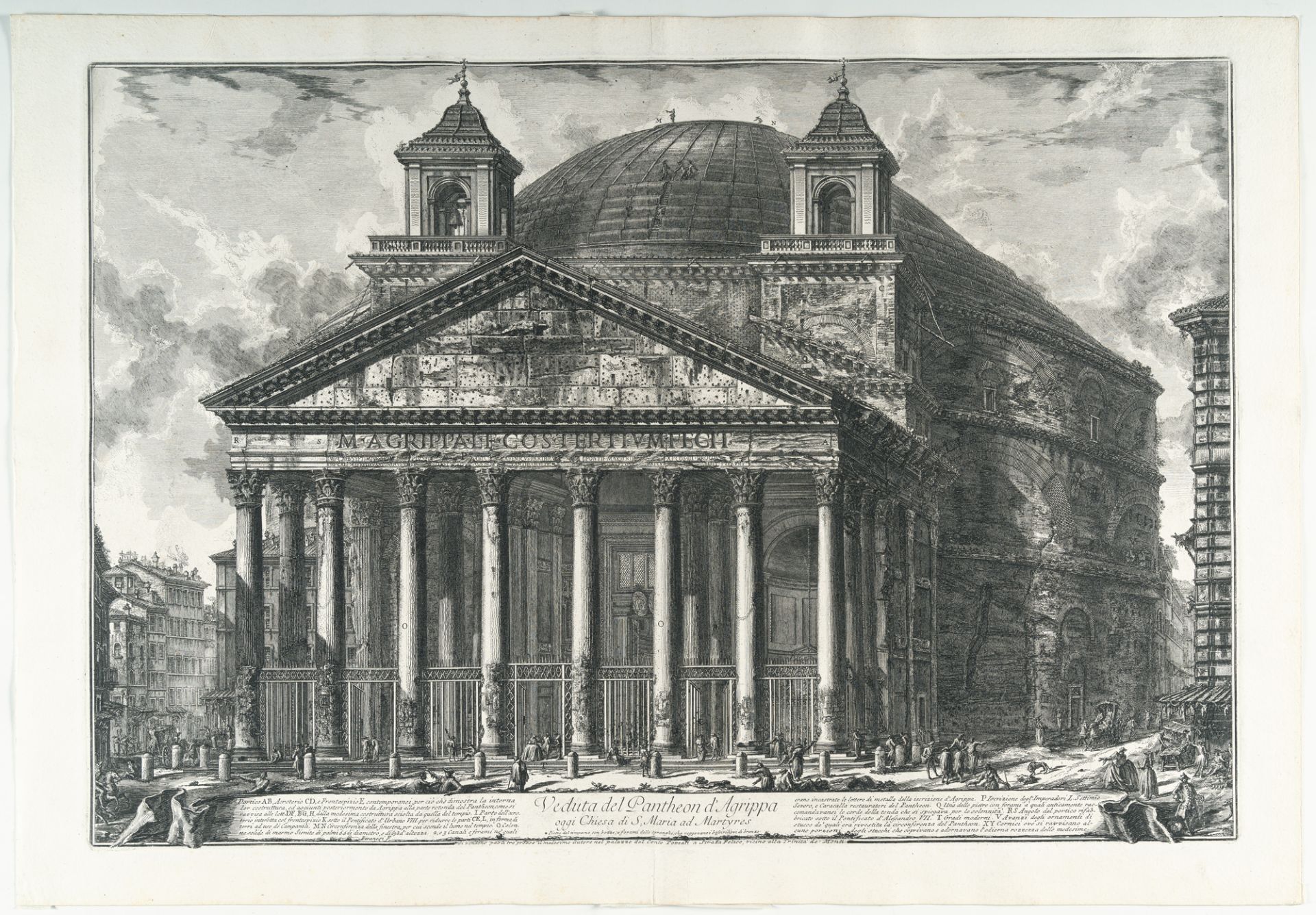 Giovanni Battista Piranesi (1720 Venedig - Rom 1778) – Veduta del Pantheon d'Agrippa (...) - Bild 2 aus 3