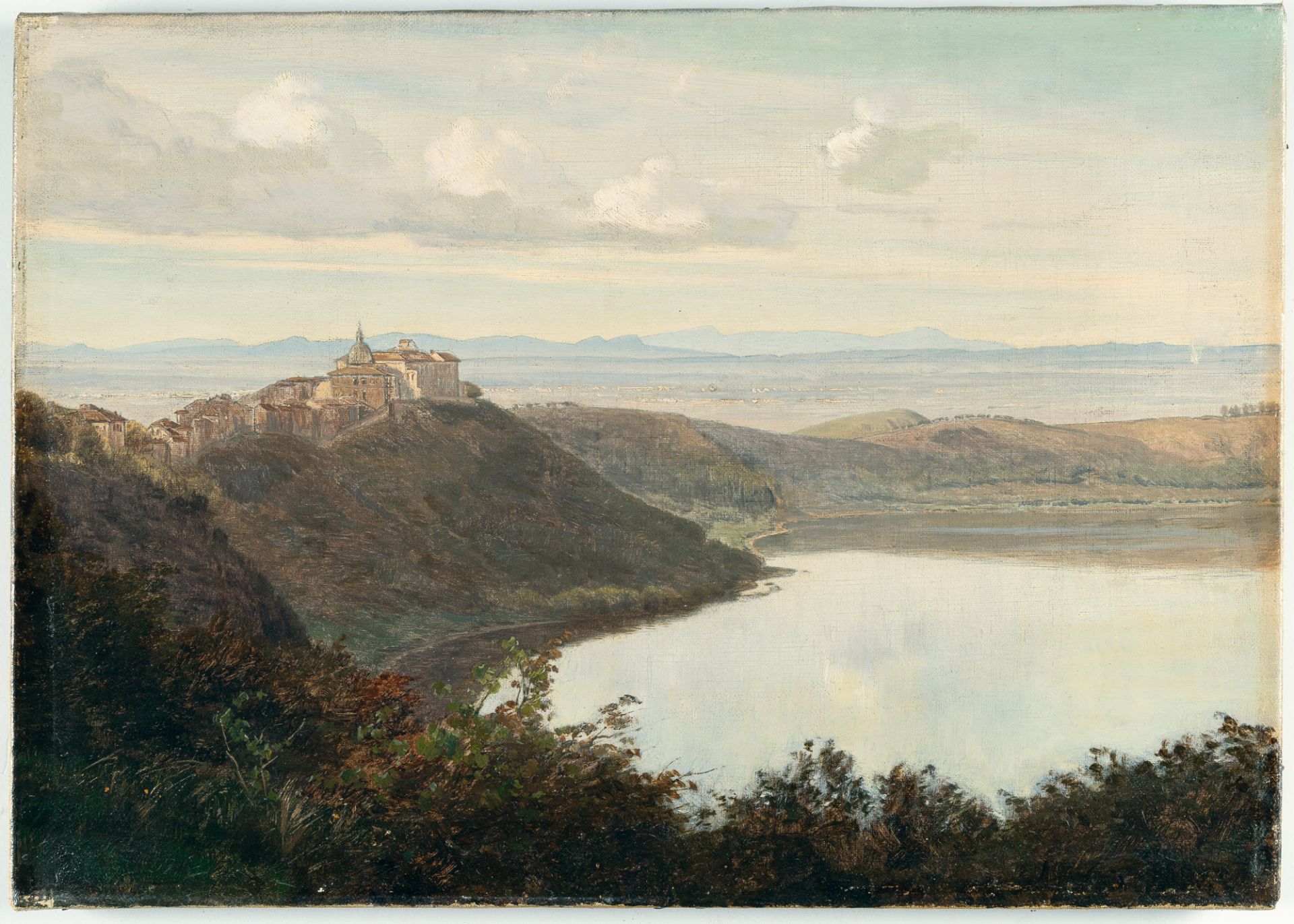 Janus Andreas La Cour (1837 Ringkøbing – Odder/Jütland 1909) – Blick auf den Albaner See mit der Pap - Bild 2 aus 3