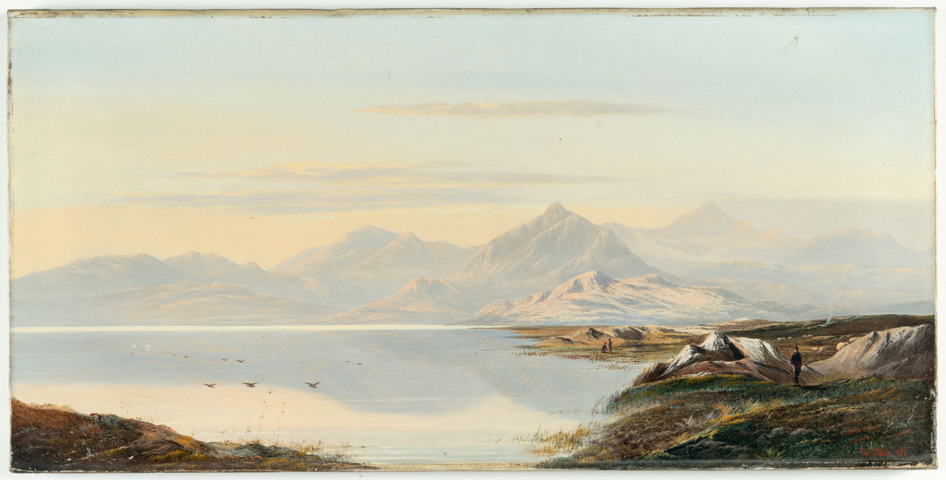 Charles Leslie (1835 – tätig in Großbritannien – 1890) – Gebirgssee in den schottischen Highlands (L - Bild 2 aus 3