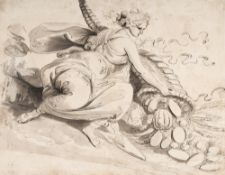 Giuseppe Cades (Zugeschrieben) (1750 – Rom – 1799) – Abundantia mit Füllhorn