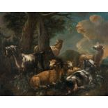 Philipp Peter Roos (Zugeschrieben) (1657 Sankt Goar – Rom 1706) – Schafe und Ziegen in einer Landsch