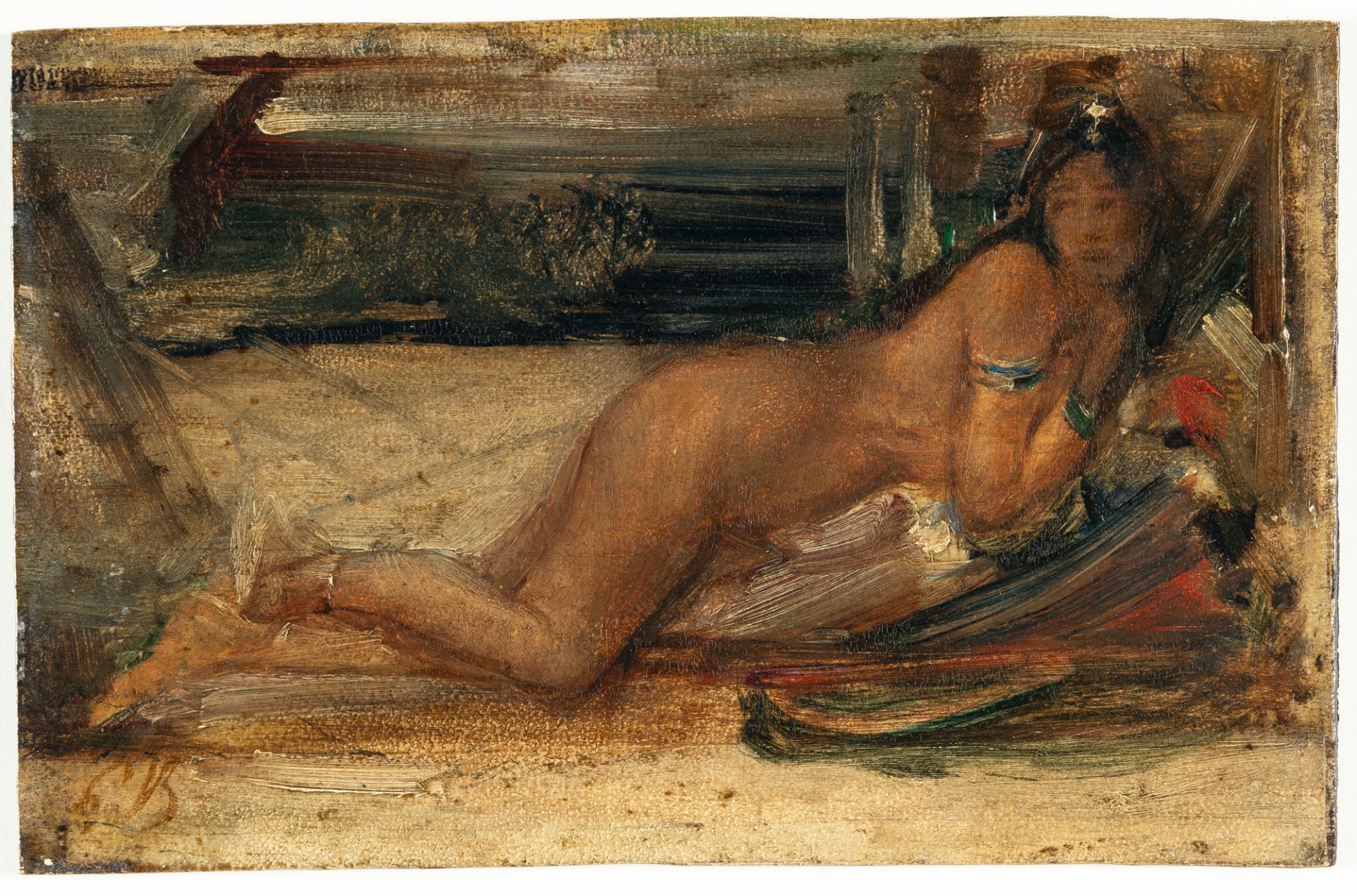 Paul Jacques Aimé Baudry (1828 La Roche-sur-Yon – Paris 1886) – Lagernde Orientalin - Bild 2 aus 3