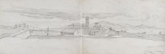 August Lucas (1803 - Darmstadt - 1863) – Das Kloster San Lorenzo fuori le mura