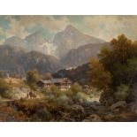 Ludwig Skell (1842 Obergünzburg – München 1905) – Partie bei Berchtesgaden mit dem Watzmann