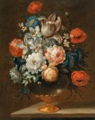 Antoine Monnoyer (1670 Paris – Saint-Germain-en-Laye 1747) – Sommerliches Bouquet in Glasvase