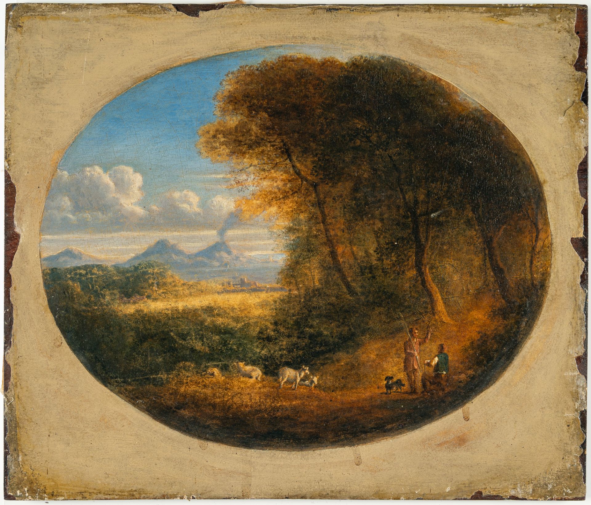 Johann Nepomuk Schödlberger (Zugeschrieben) (1779 - Wien - 1853) – Italienische Landschaft mit Hirte - Image 2 of 3