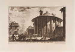 Giovanni Battista Piranesi (1720 Venedig - Rom 1778) – Veduta del Tempio di Cibele a Piazza della Bo