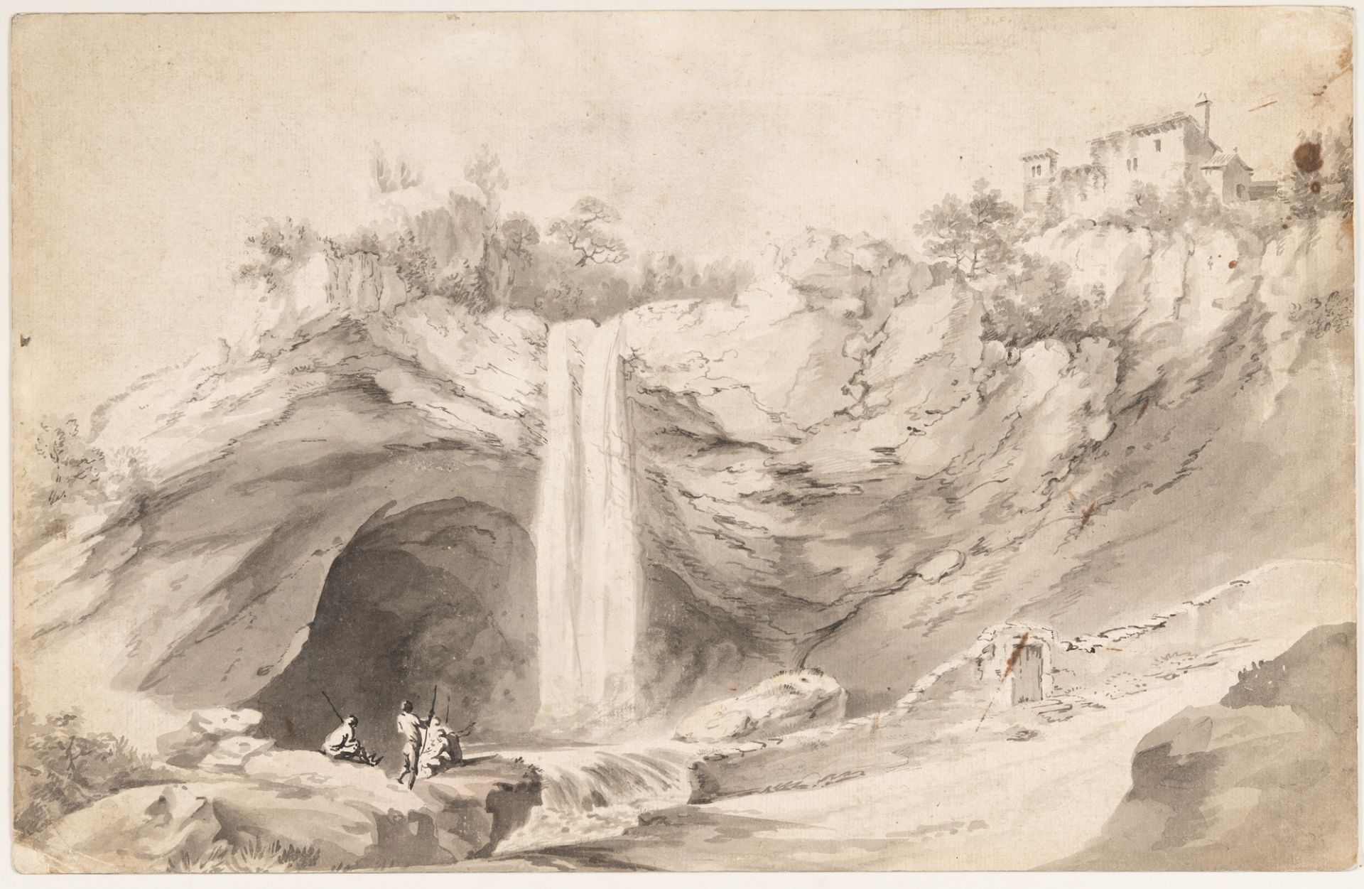 Deutsch oder Italienisch – Wasserfall in felsiger Landschaft - Bild 2 aus 3