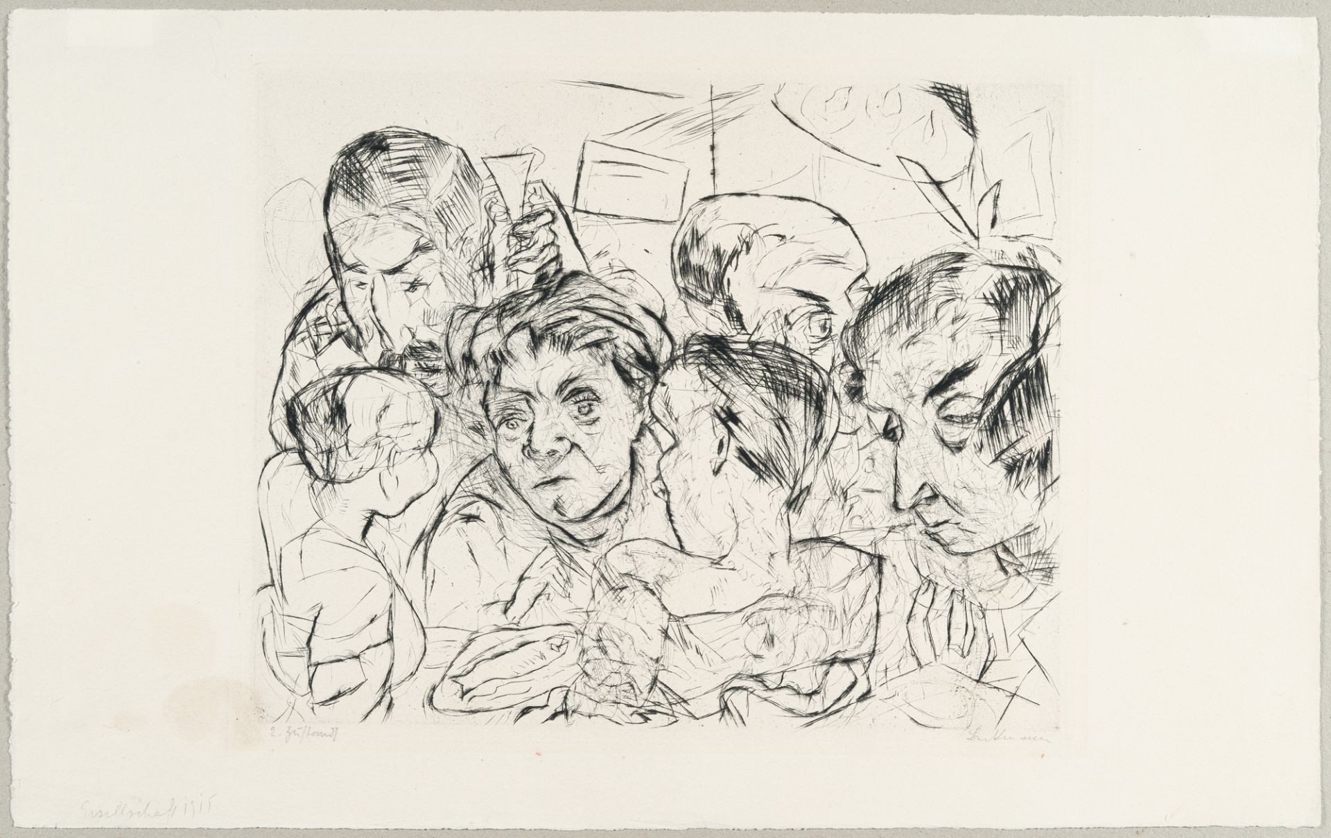 Max Beckmann (1884 Leipzig - New York 1950) – Gesellschaft - Bild 2 aus 3