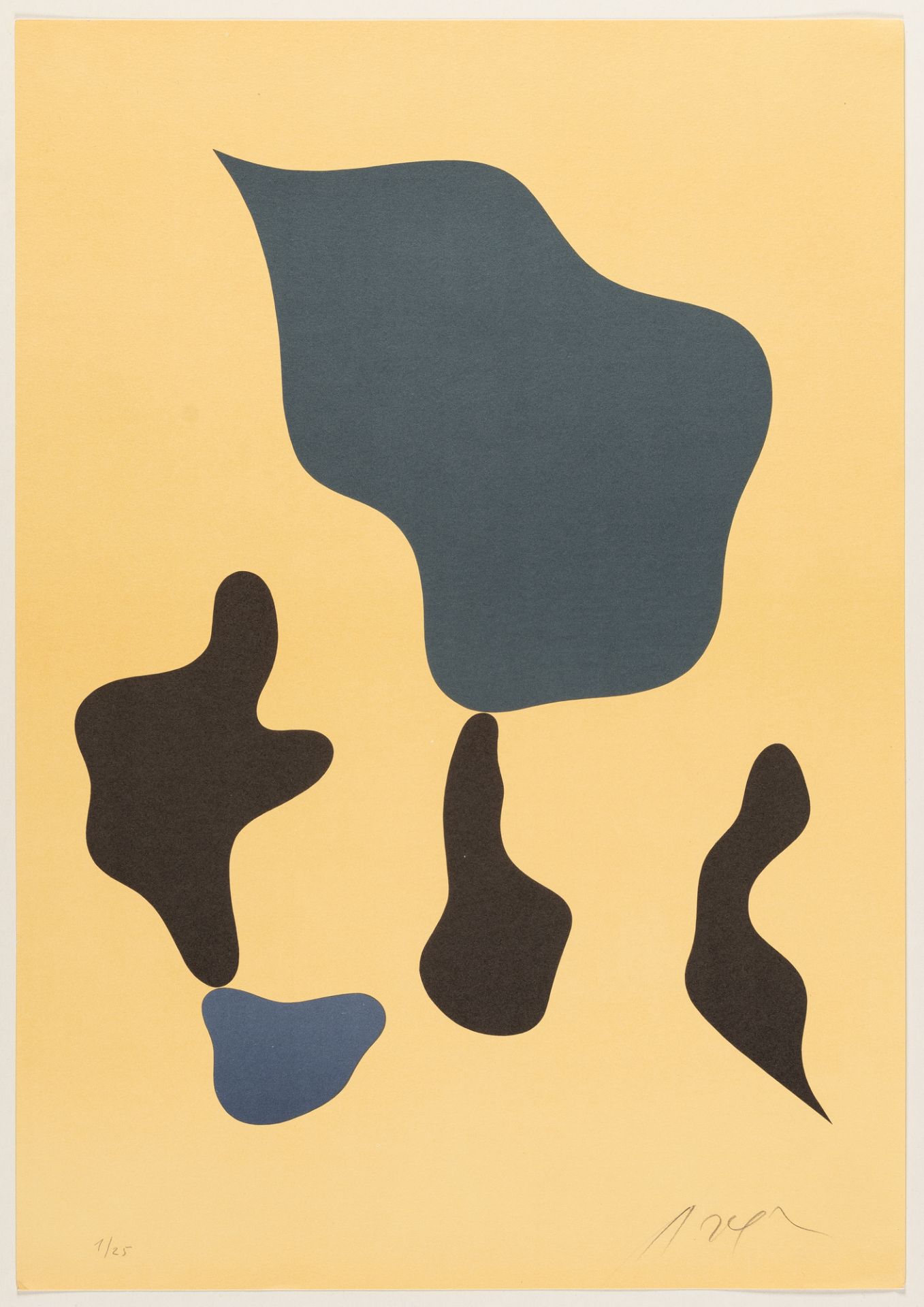 Hans Arp (1886 Straßburg - Basel 1966) – Composition mit fünf Formen - Image 2 of 2