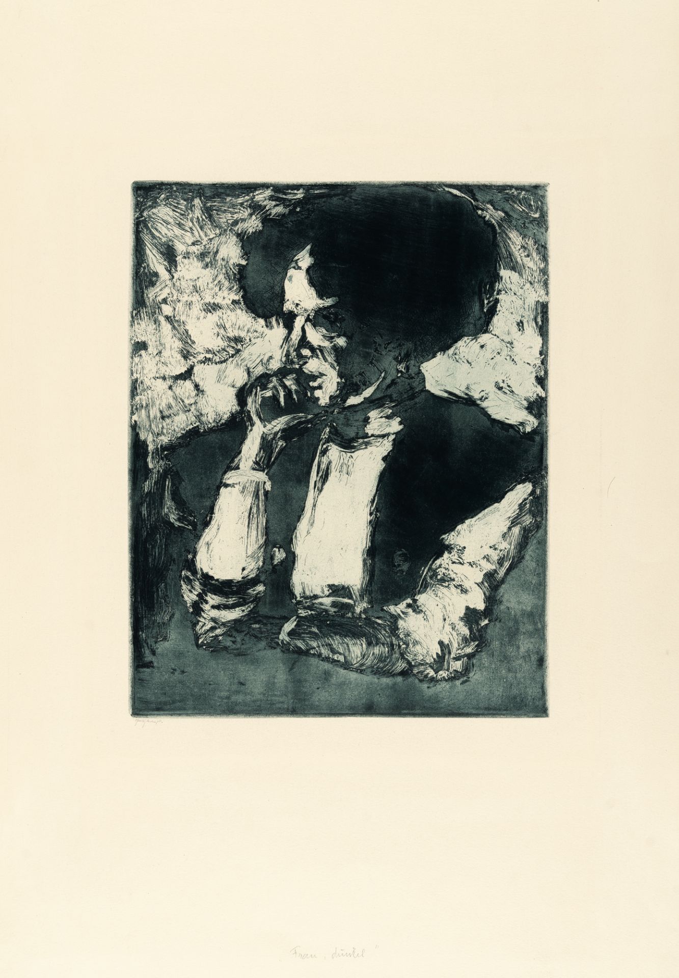 Emil Nolde (1867 Nolde - Seebüll 1956) – Frau mit dunklem Haar