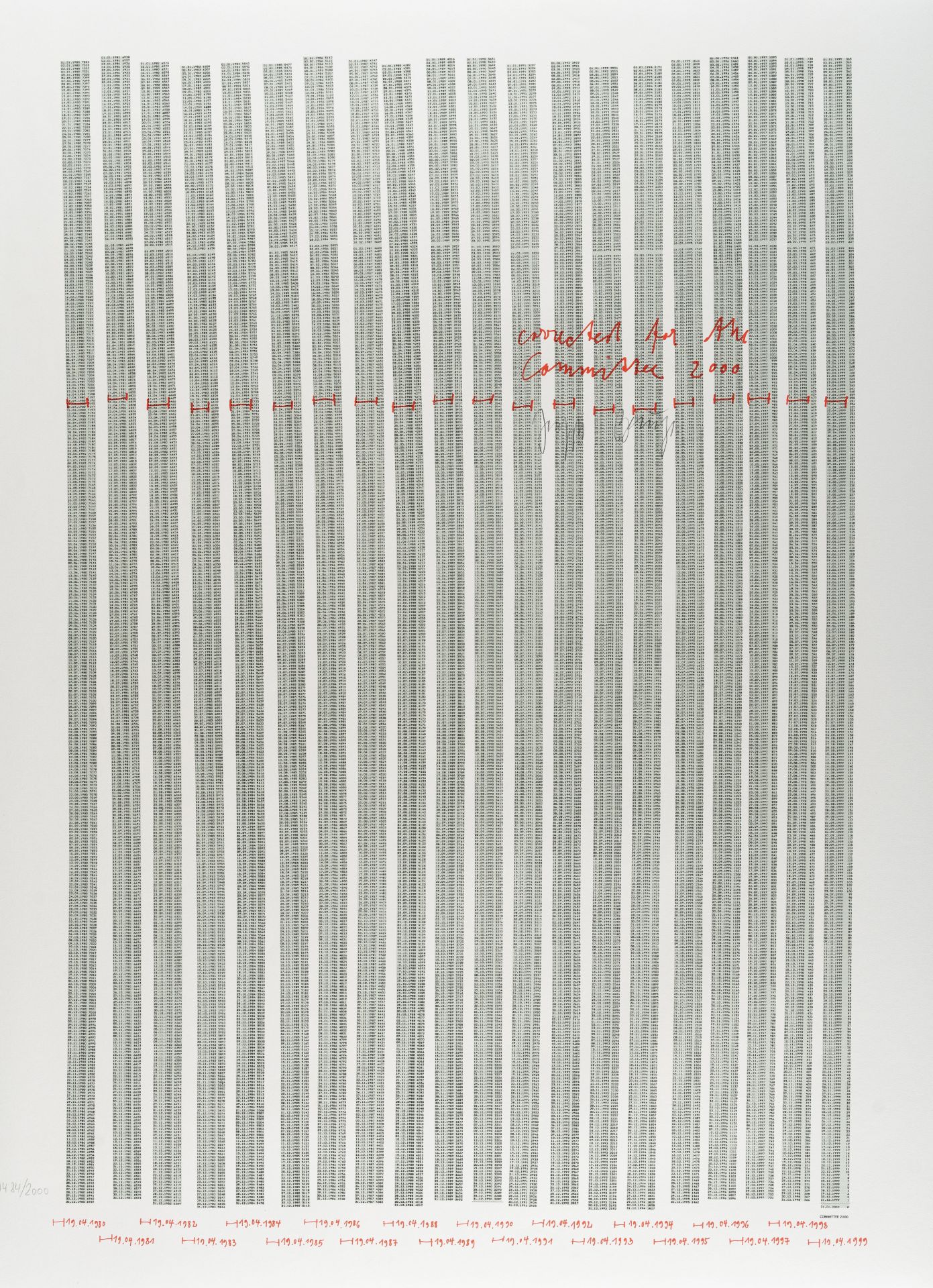 Joseph Beuys (1921 Krefeld - Düsseldorf 1986) – Countdown 2000
