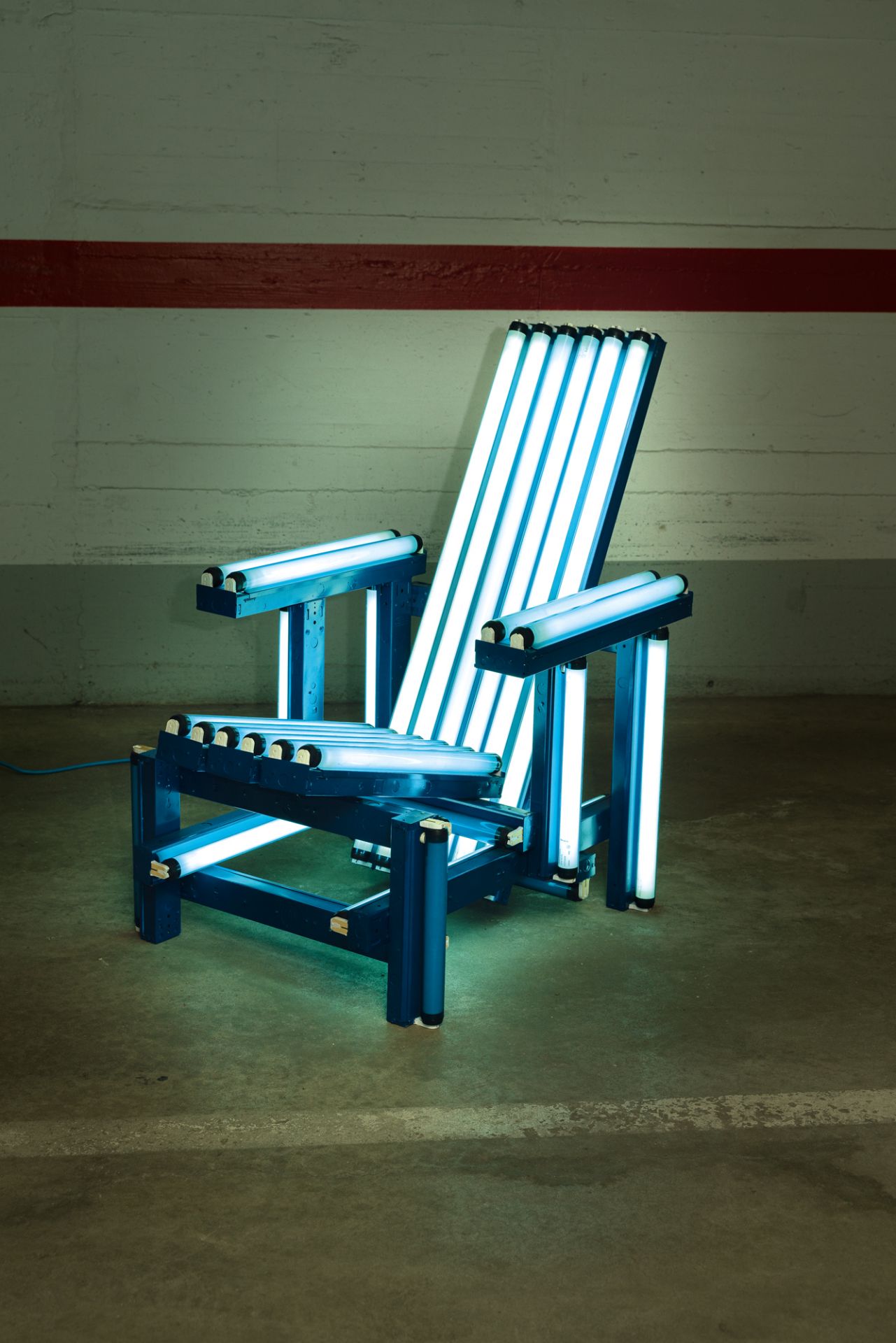 Iván Navarro (1972 Santiago de Chile) – Blue Electric Chair - Image 2 of 6