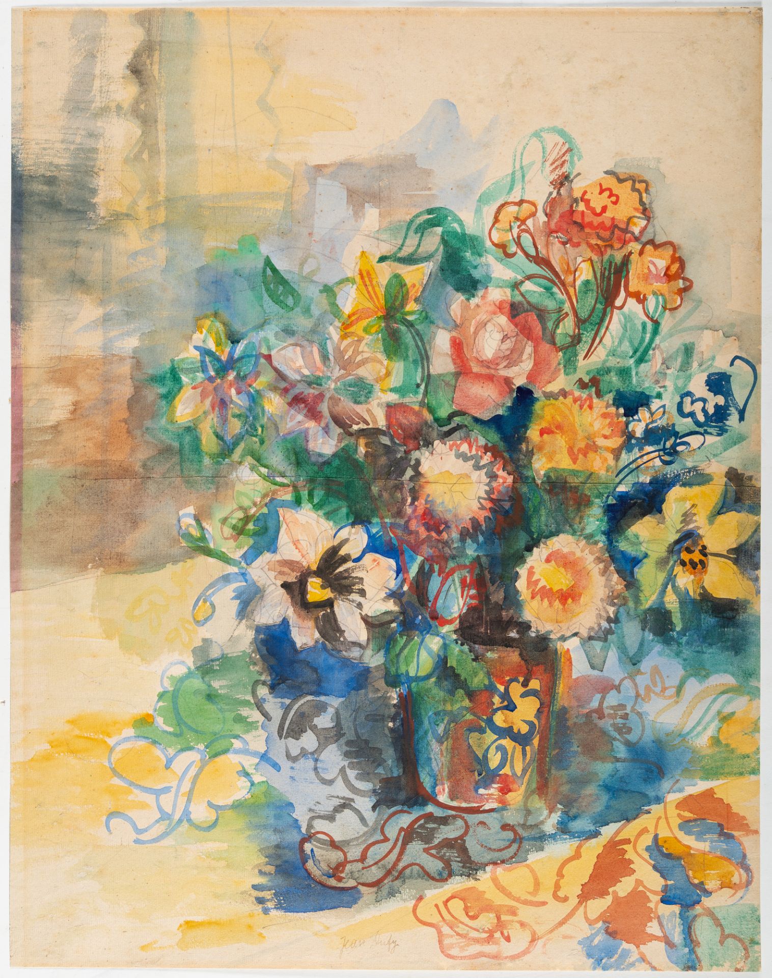 Jean Dufy (1888 Le Havre - 1964 Boussay) – Bunte Blumen - Image 2 of 3