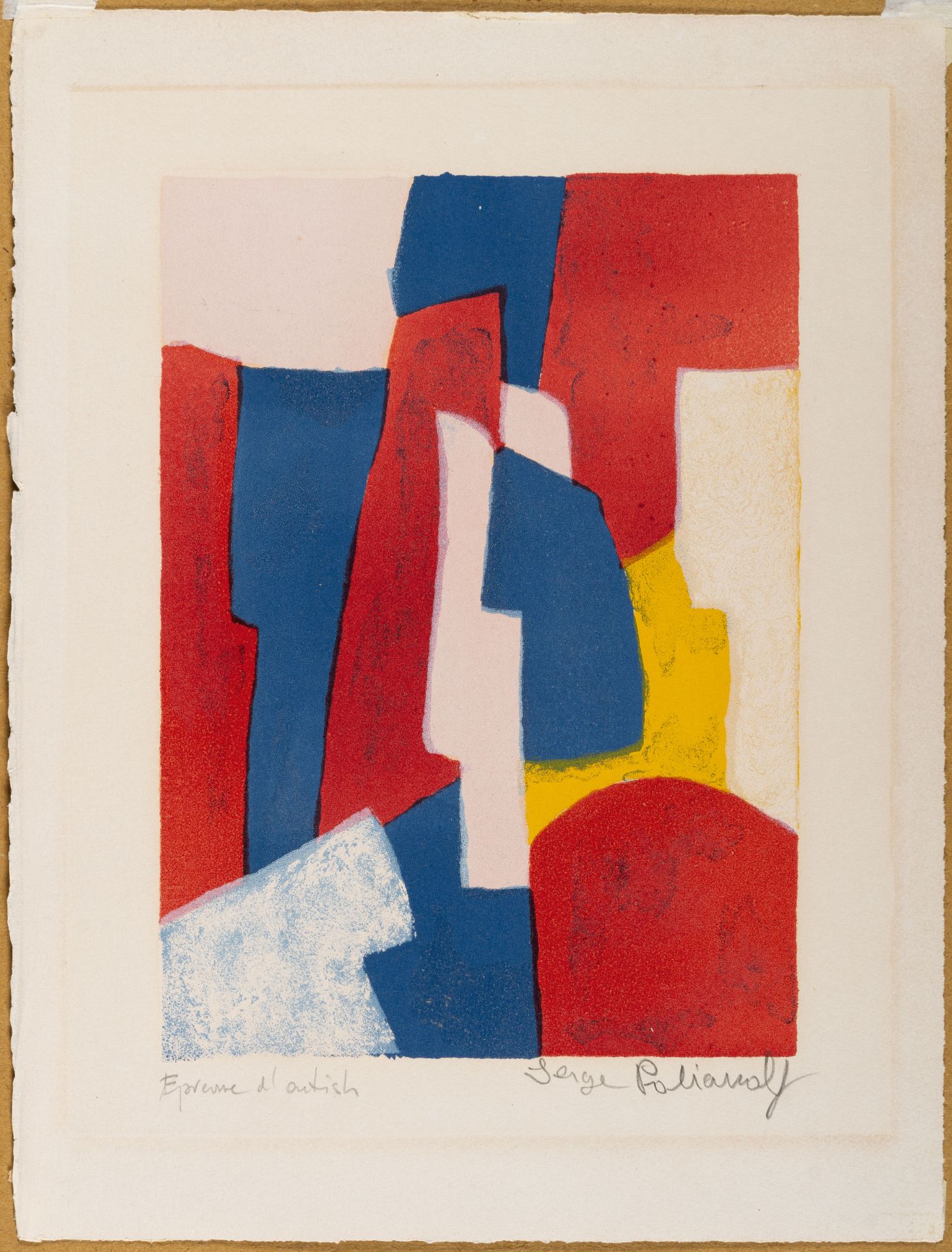 Serge Poliakoff (1900 Moskau - Paris 1969) – Composition bleue, rouge et rose - Bild 2 aus 3