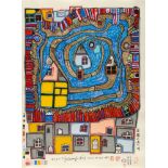 Friedensreich Hundertwasser (1928 Wien - Pazifik 2000) – Wasserende am Dach