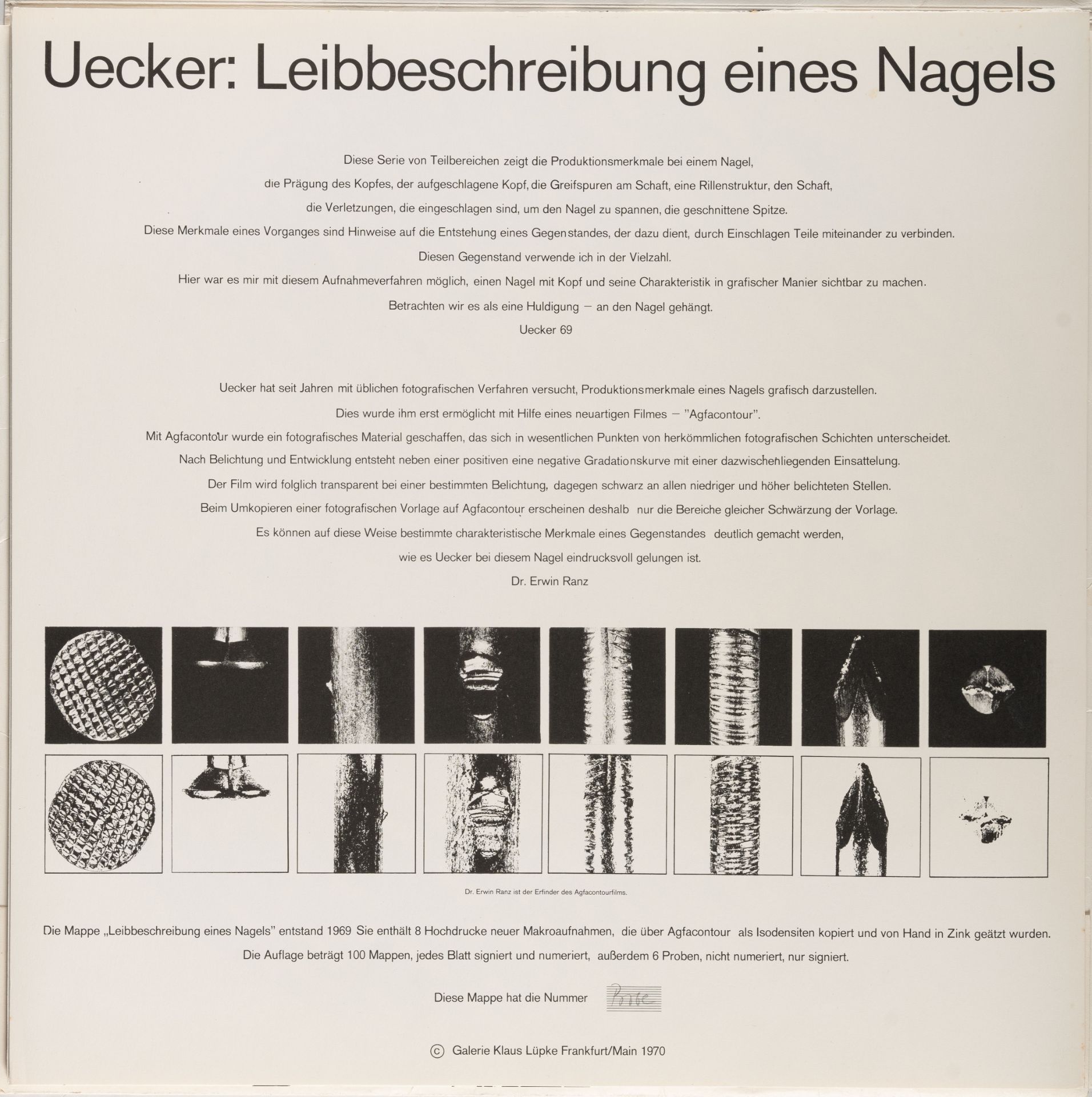 Günther Uecker (1930 Wendorf) – Leibbeschreibung eines Nagels - Bild 7 aus 10