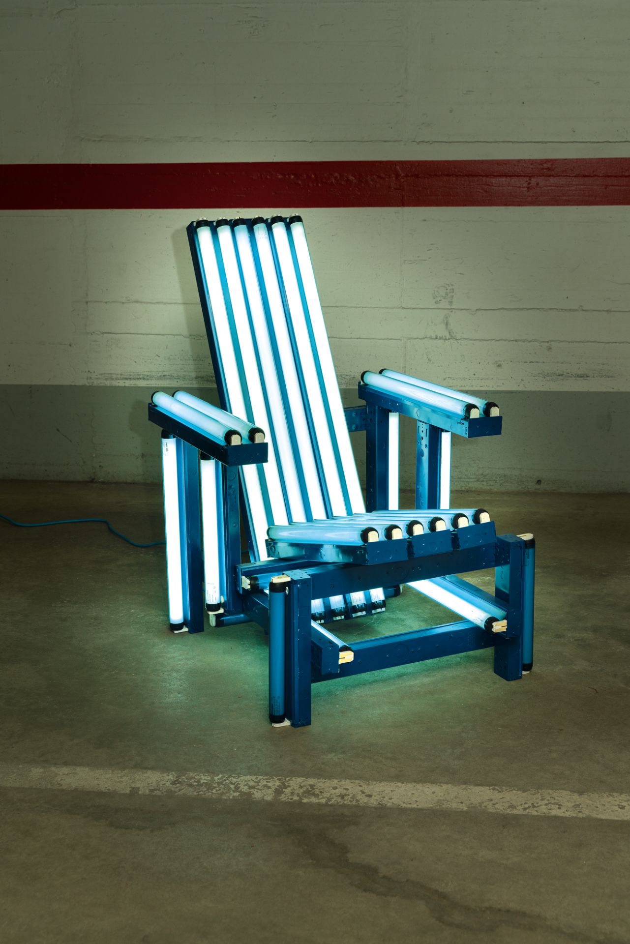 Iván Navarro (1972 Santiago de Chile) – Blue Electric Chair