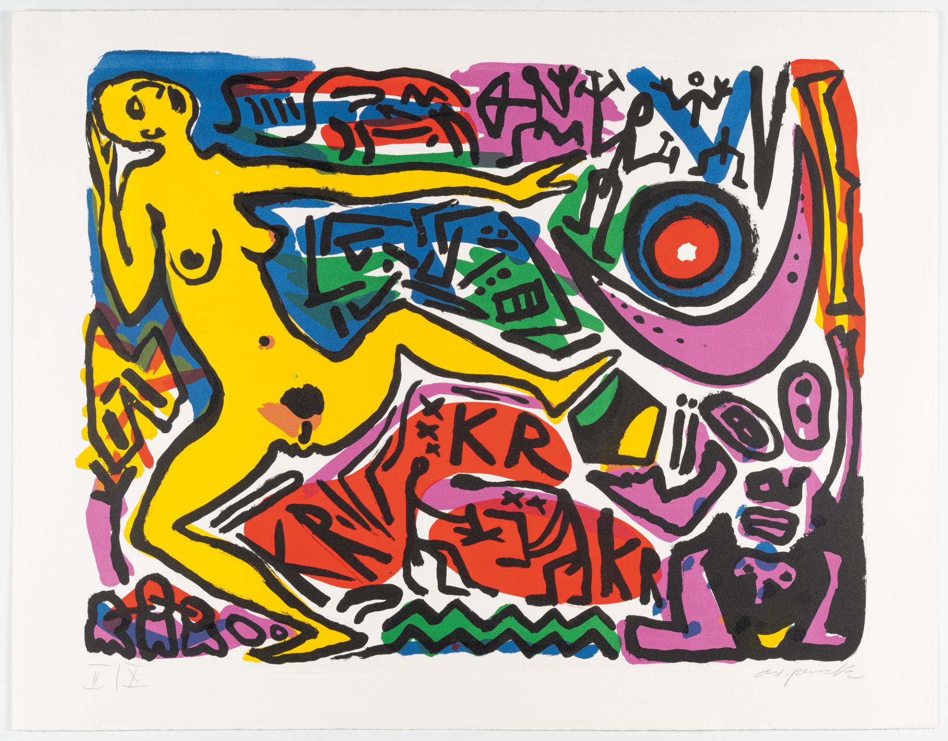 A. R. Penck (Ralf Winkler) (1939 Dresden - Zürich 2017) – O.A.T.Mi. - Bild 2 aus 3