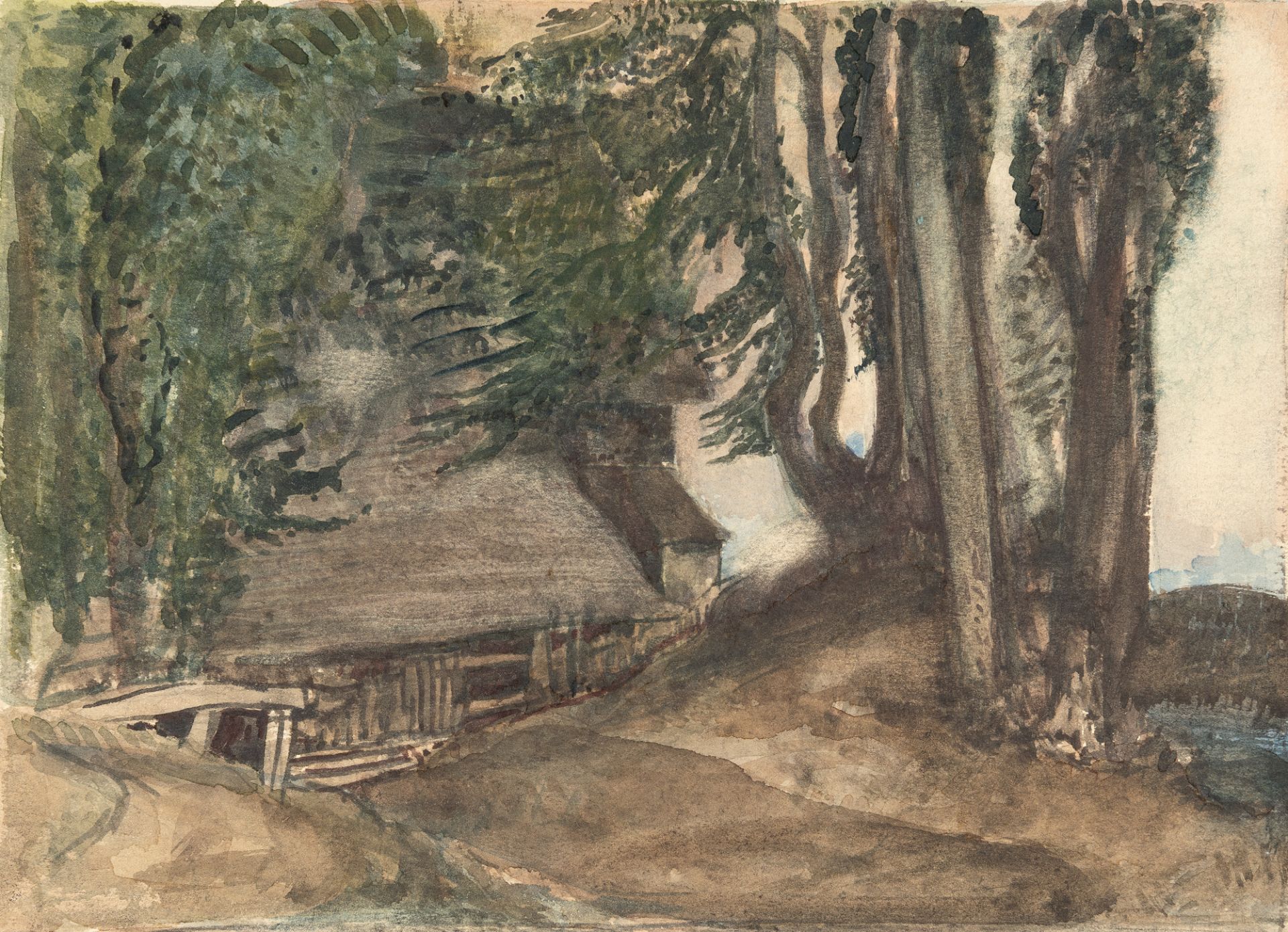 Rudolf Jettmar (1869 Zawodzie bei Krakau - Wien 1939) – Landschaft mit Bauernhaus