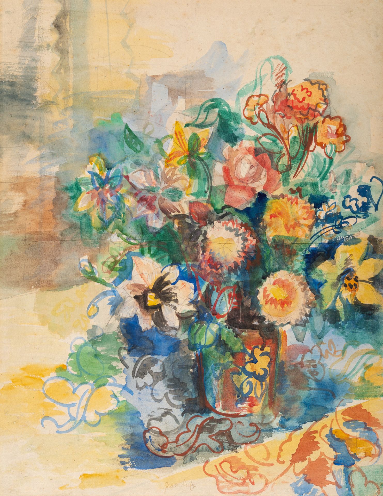 Jean Dufy (1888 Le Havre - 1964 Boussay) – Bunte Blumen