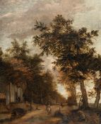 Jacob van Ruisdael (Nachfolge) (1628/29 Haarlem – Amsterdam 1682) – Baumbestandener Weg mit Reitern