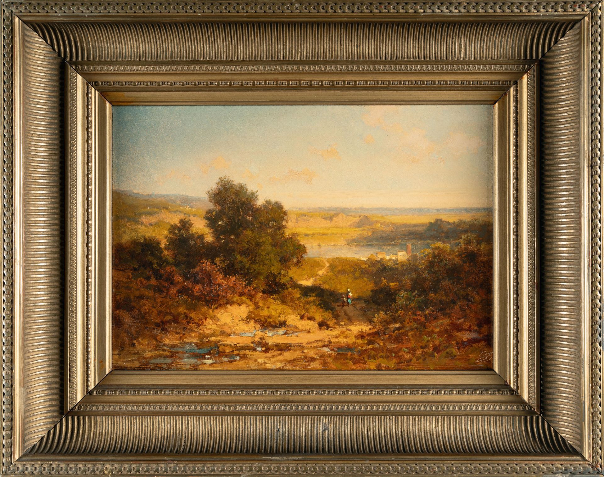 Carl Spitzweg (1808 - München - 1885) – Landscape (Franconian Landscape).Oil on cardboard. (c. - Image 4 of 4