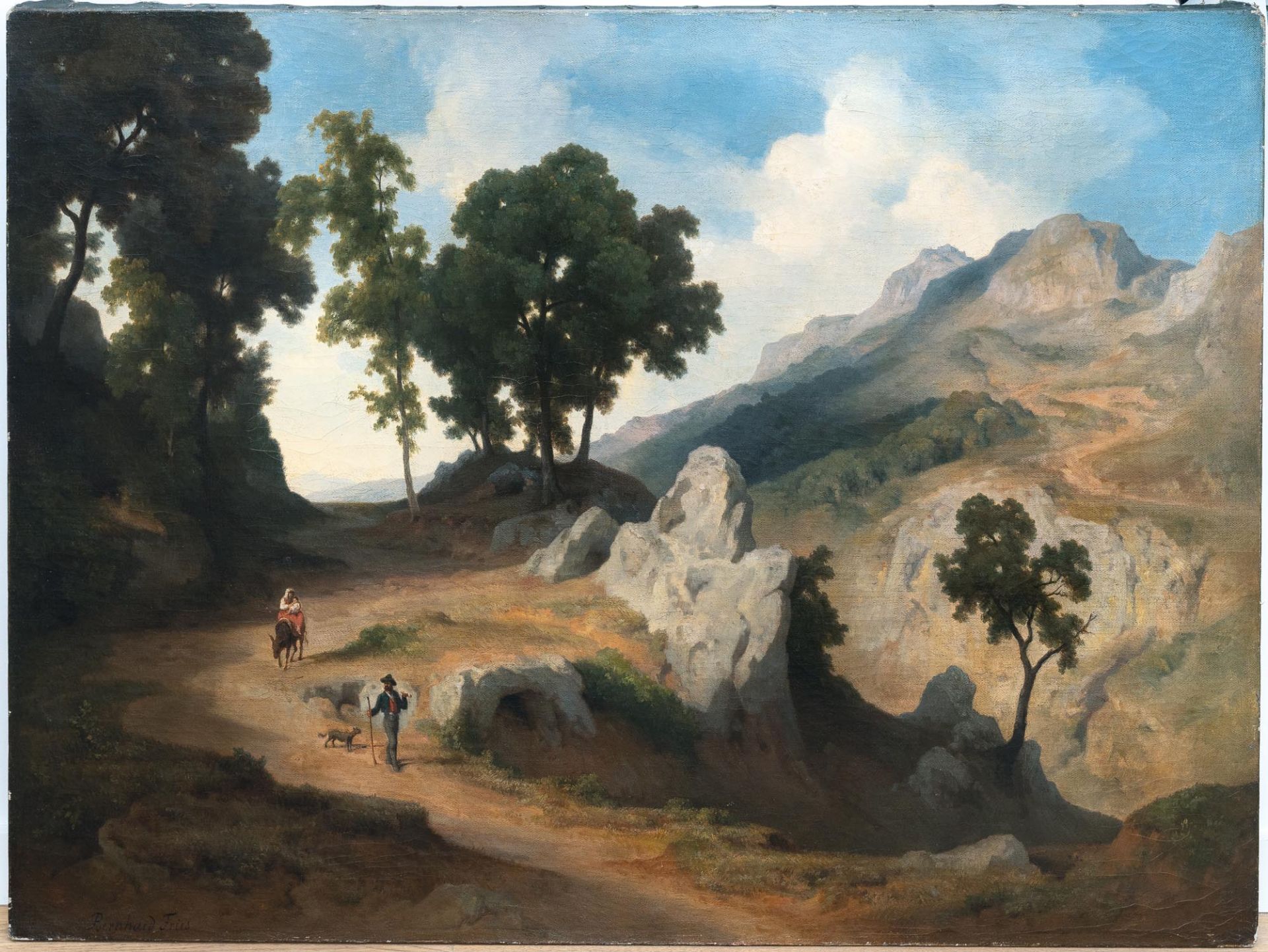 Bernhard Fries (1820 Heidelberg - München 1879) – Hochgebirgslandschaft bei Civitella - Bild 2 aus 4