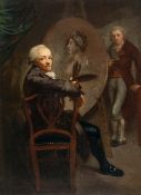Anton Graff (1736 Wintherthur - Dresden 1813) – Selbstbildnis vor der Staffelei, dahinter Christoph