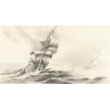 Nicolas-Marie Ozanne (1728 Brest (Finistère) – Paris 1811) – Segelschiffe auf stürmischer See