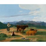 Wilhelm von Kobell (1766 Mannheim - München 1853) – Upper Bavarian landscape with cows and