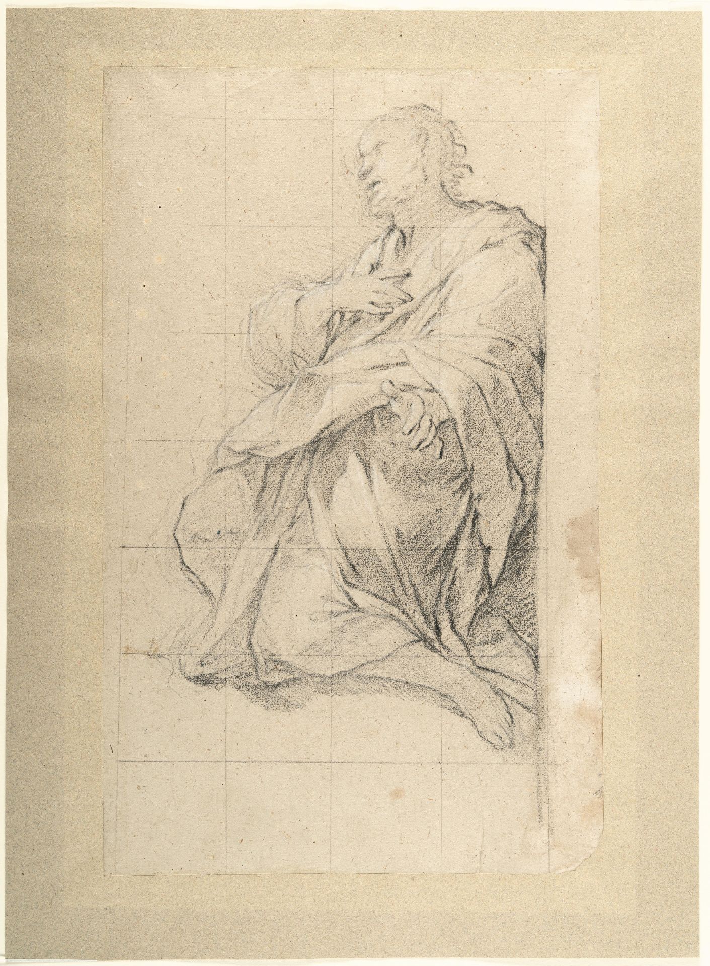 Giovanni Antonio Crecolini (Auch Grecolini) (1674 – Rom – 1755) – Kniender Heiliger - Bild 2 aus 4