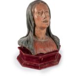 Italian – Bust of the Mater Dolorosa.Terracotta, with polychrome colour (original state) and
