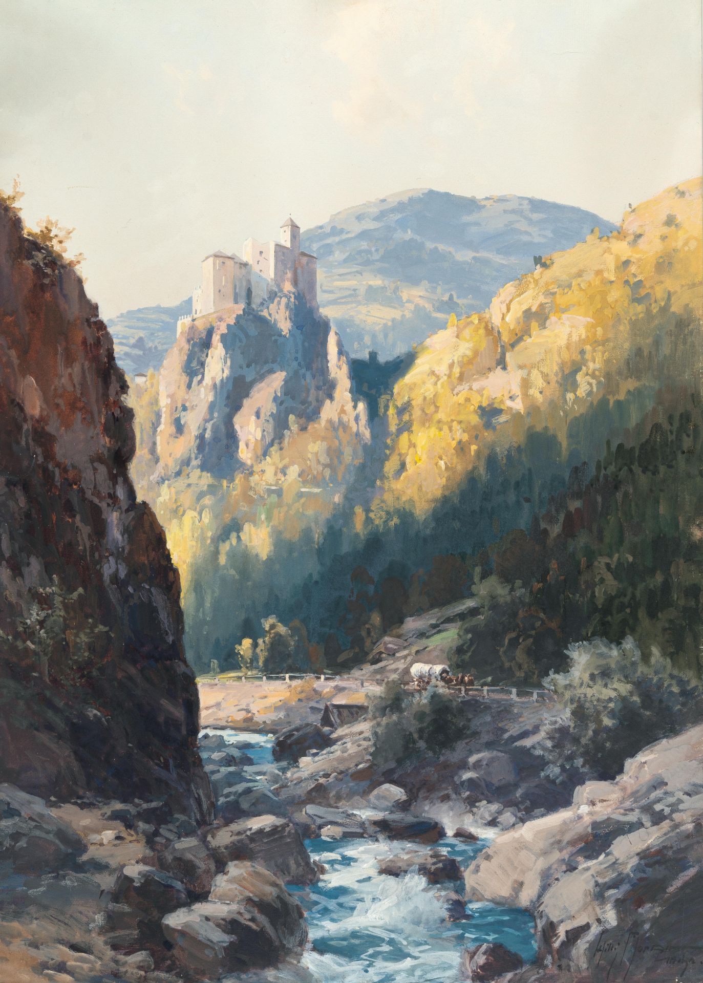 Willy Moralt (1884 München – Lenggries 1947) – 2 sheets: Karneid Castle and Eggental Gorge, South