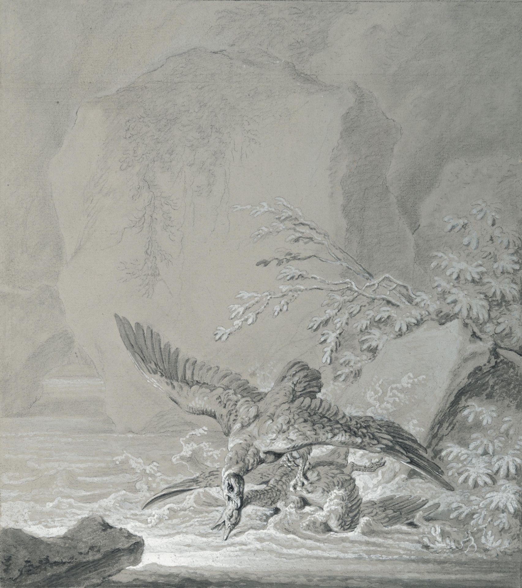 Johann Elias Ridinger (1698 Ulm - Augsburg 1767) – 2 Bll.: Europäischer Adler (Geier König) – Adler  - Bild 4 aus 8