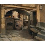 Johann Sperl (1840 Buch bei Fürth - 1914 Bad Aibling) – Innenraum einer Dorfschmiede