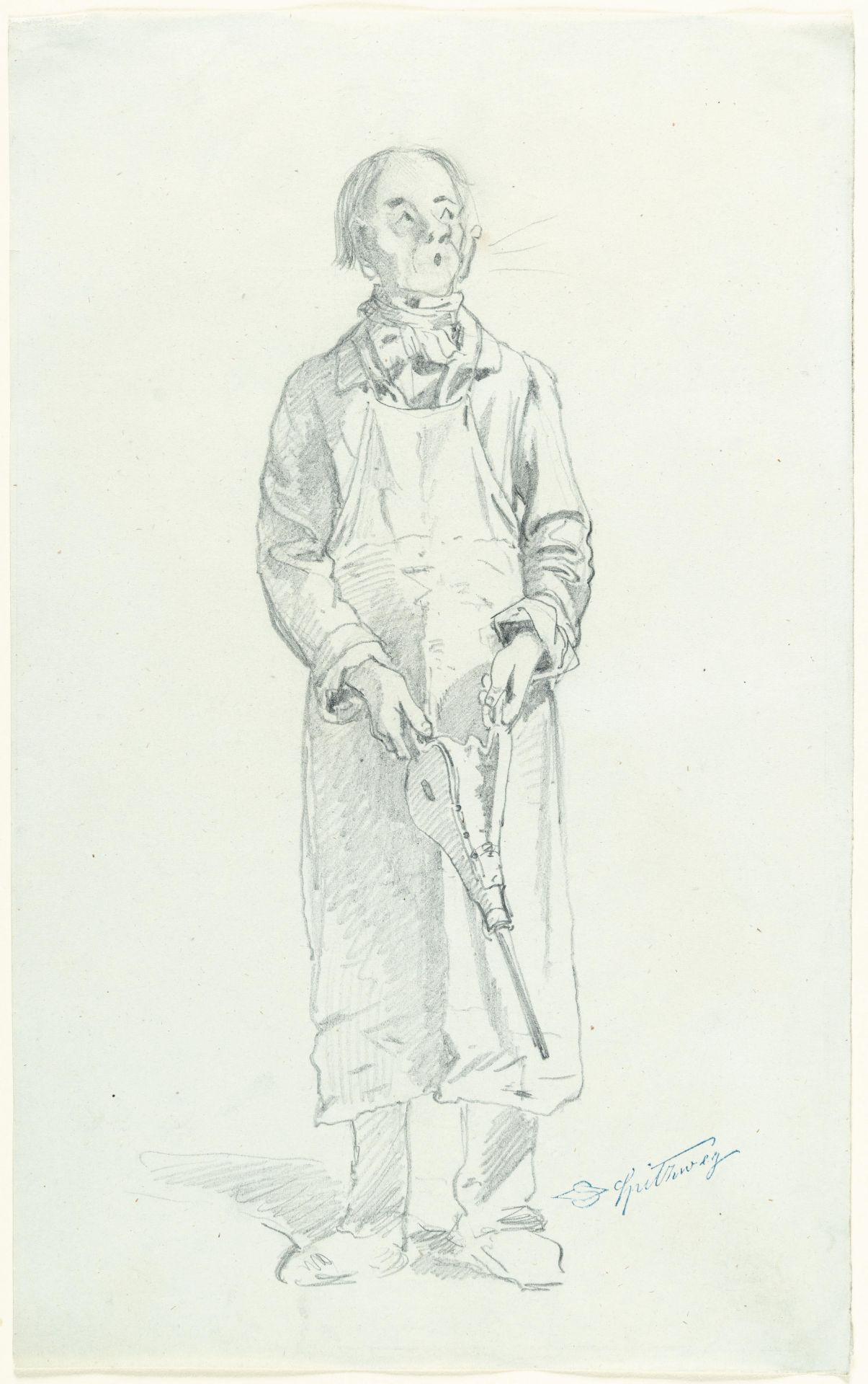 Carl Spitzweg (1808 - München - 1885) – Schmied mit Blasebalg - Bild 2 aus 3