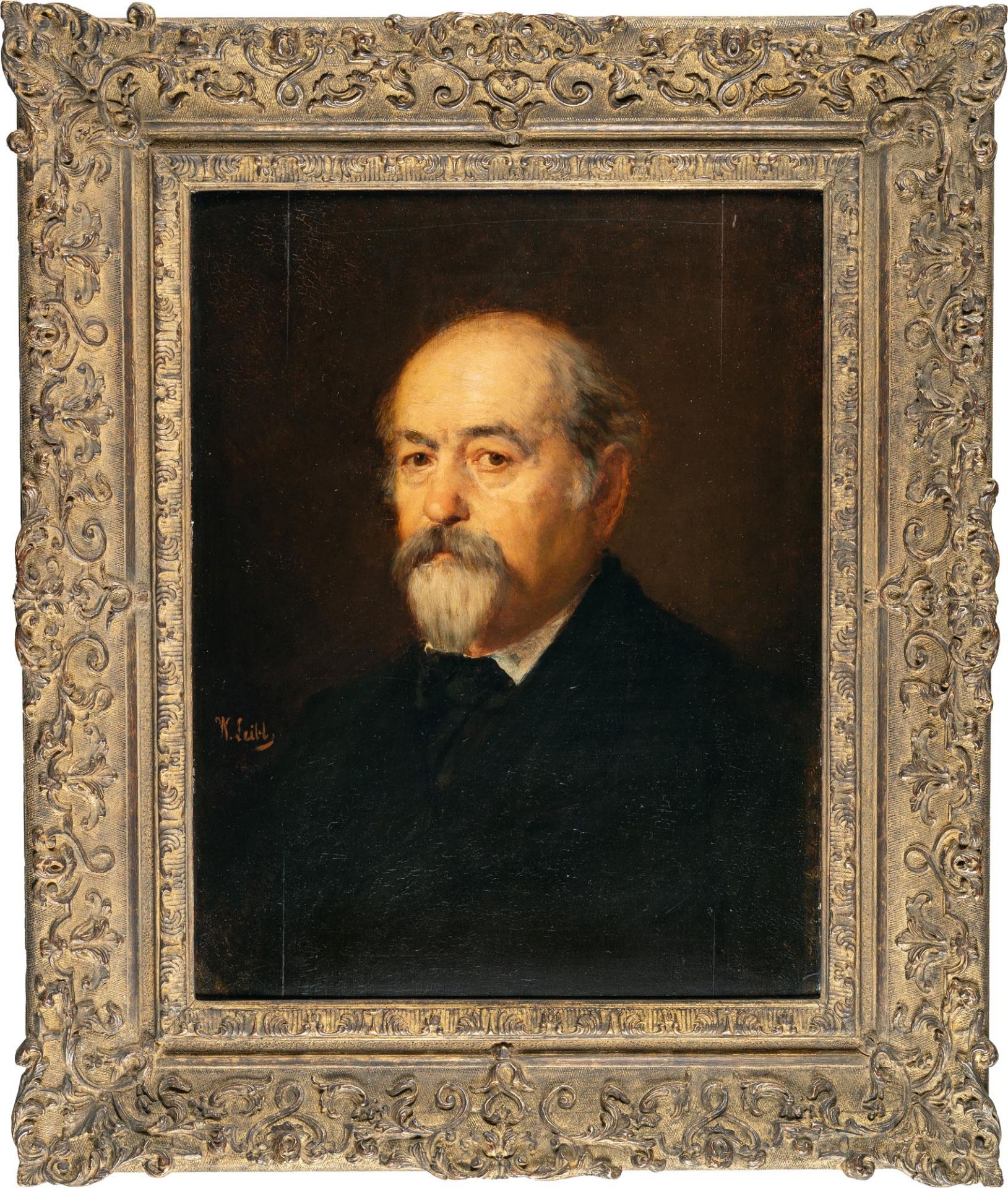 Wilhelm Leibl (1844 Köln - Würzburg 1900) – Bildnis eines Münchner Herrn - Bild 4 aus 4