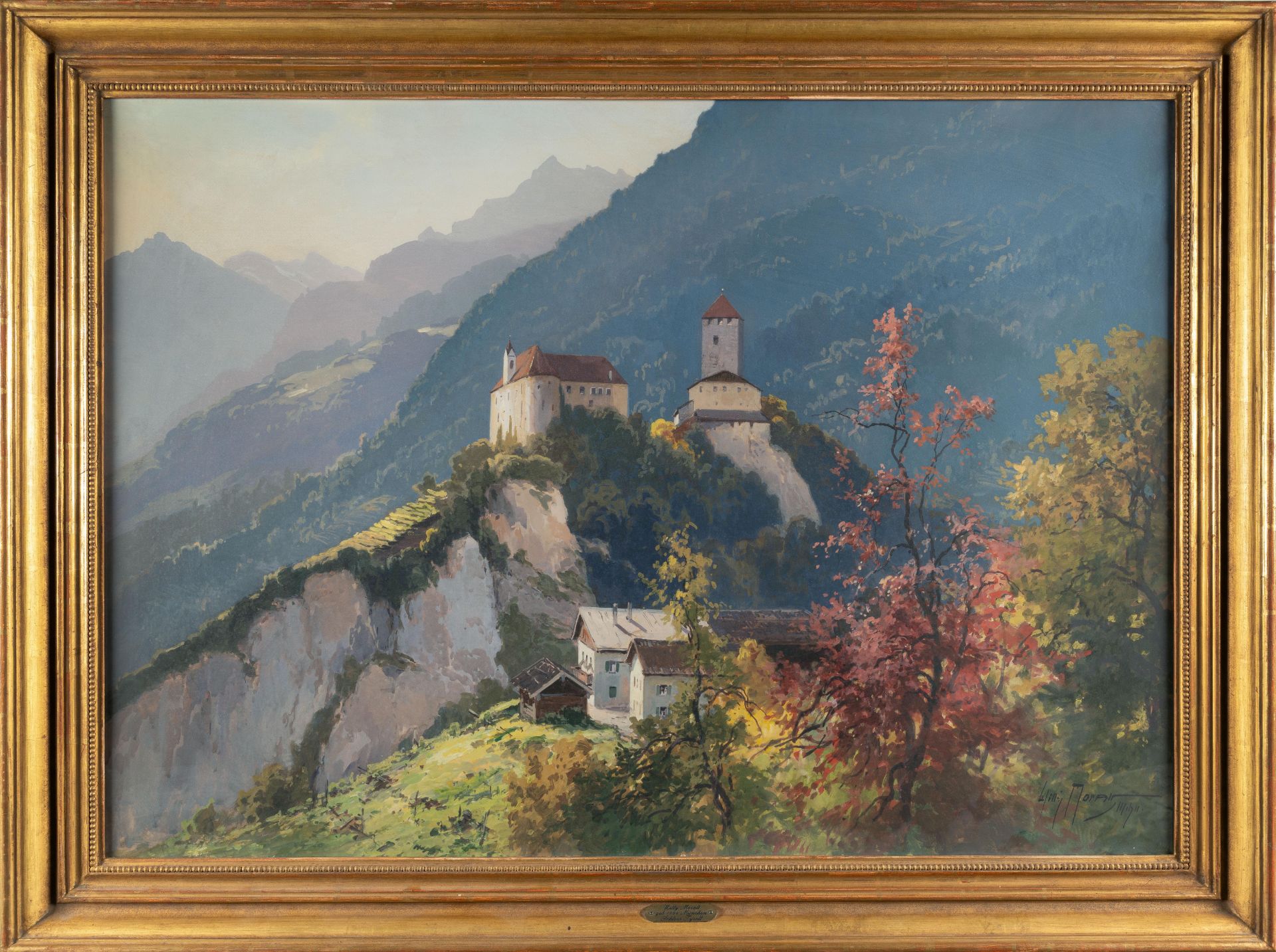 Willy Moralt (1884 München – Lenggries 1947) – 2 sheets: Karneid Castle and Eggental Gorge, South - Image 5 of 5